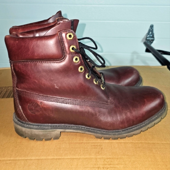 MEN'S BURGUNDY PREMIUM WATERPROOF BOOTS - Picture 4 of 5
